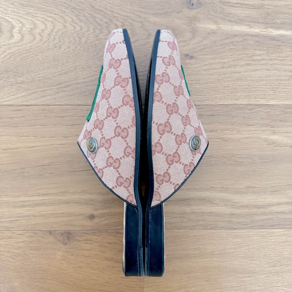 GUCCI Men's LA Angels Edition Flamel Patch GG Canvas Flat Mules - Picture 7 of 15